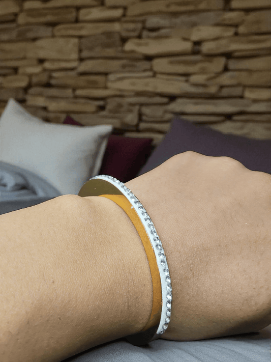 Crown Arc Premium Quality 22K Gold Plated Open Type Unisex Free Size Kada Bangles