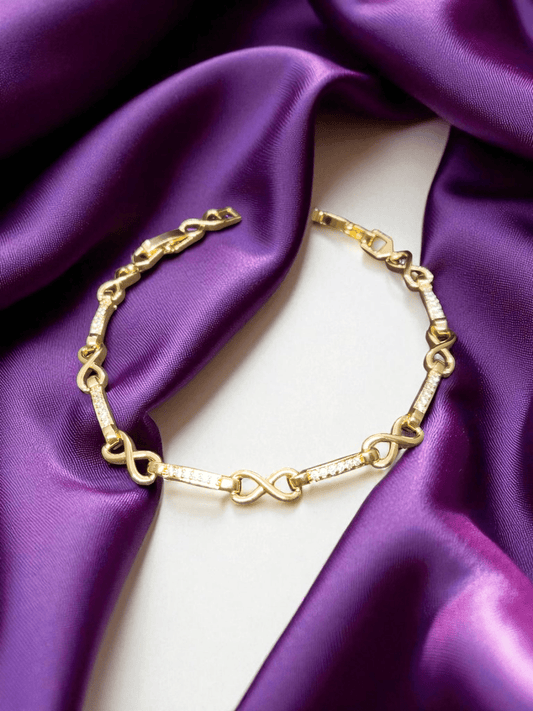 Endless Charm Premium Quality 22k Gold Plated AD Stoned Trendy and Stylish Bracelet