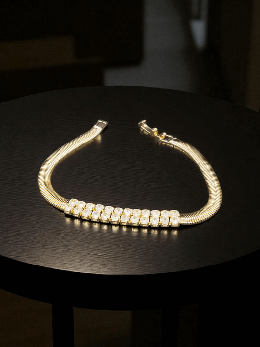 GlowTrace Premium Quality 22k Gold Plated Budget Friendly Trendy and Stylish Bracelet