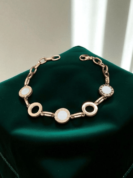RomaGlow Premium Quality Rose Gold Plated Budget Friendly Trendy and Stylish Bracelet