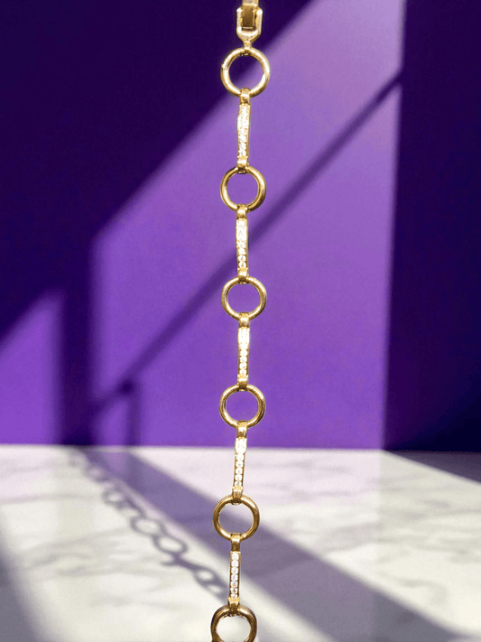 LuminChain Premium Quality 22k Gold Plated Budget Friendly Trendy and Stylish Bracelet