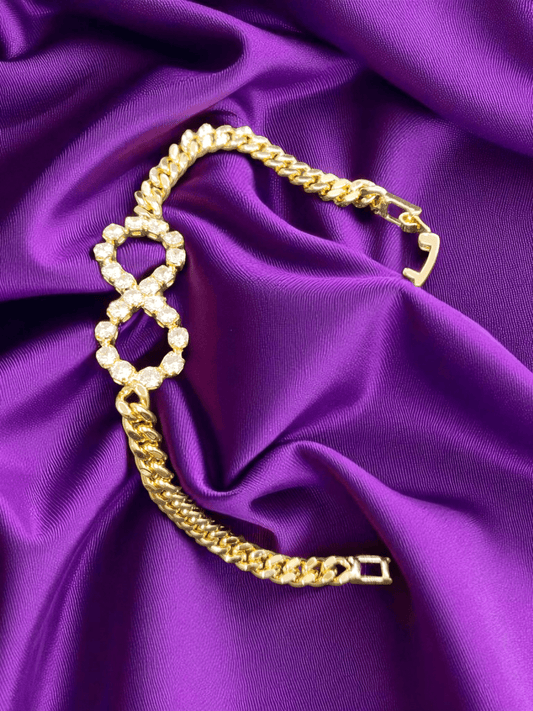 Infinity Glint Premium Quality 22k Gold Plated Budget Friendly Trendy and Stylish Bracelet