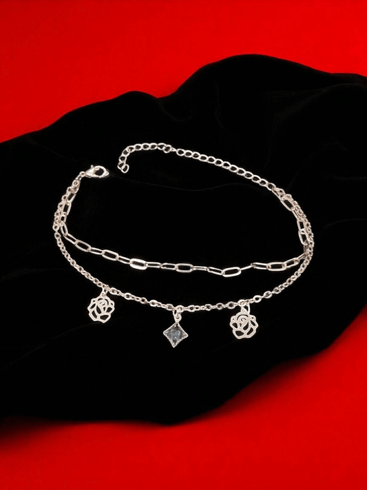 GlaciaGlow Budget Friendly Rose Gold Finished Simple and cute Bracelet