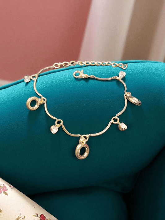 Aurora Halo Budget Friendly 22k Gold Finished Simple and cute Bracelet