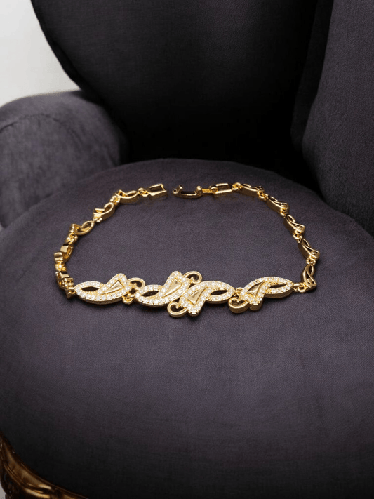 Royal Flutter Premium Quality Trendy and Stylish 18k Gold Plated Designer Bracelet