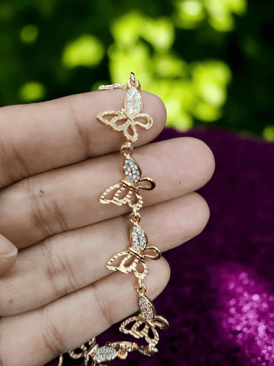 Butterfly Waltz Premium Quality Trendy and Stylish 18k Gold Plated Butterfly Designed Bracelet