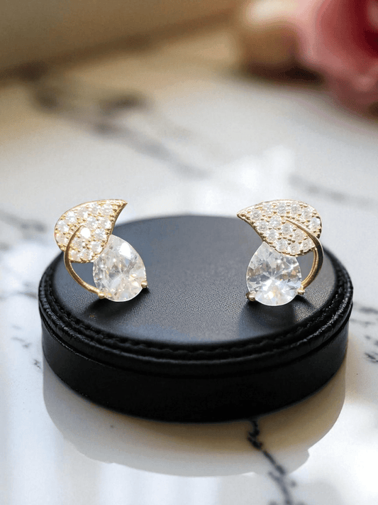 DewKiss Premium Quality 18k Gold Plated Budget Friendly Western Earring with AD Stones