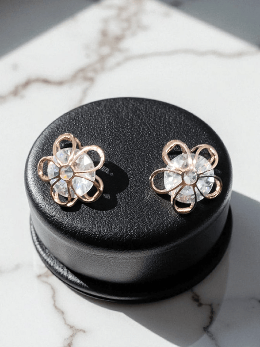 Icy Bloom Premium Quality 18k Gold Plated Light weighted Cute Western Earring