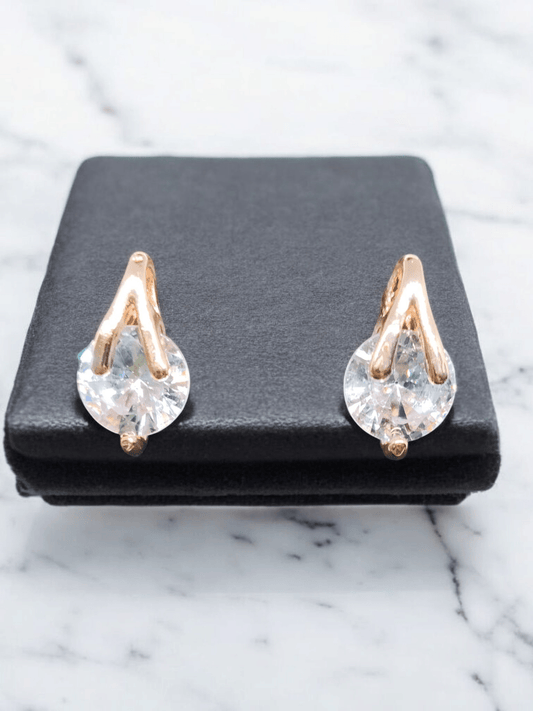 ShineVault Budget Friendly Rose Gold Finish Simple Stud Western Earring