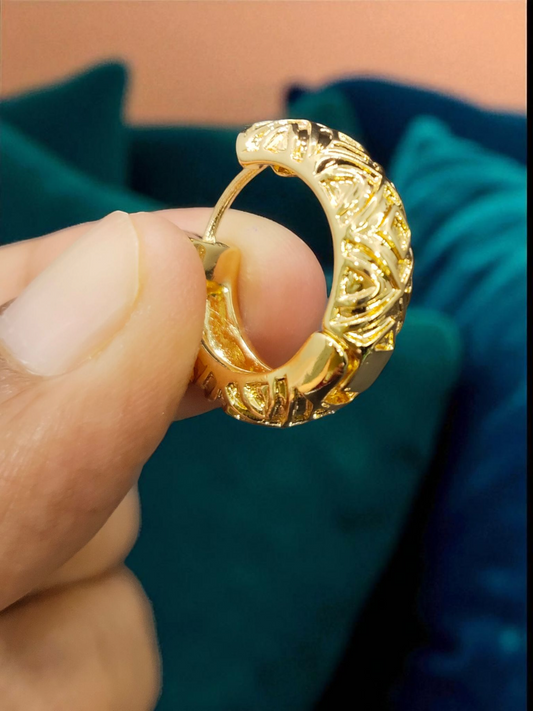 Sunmark Loop 22k Gold Plated Budget Friendly Simple and Elegant Western Earring