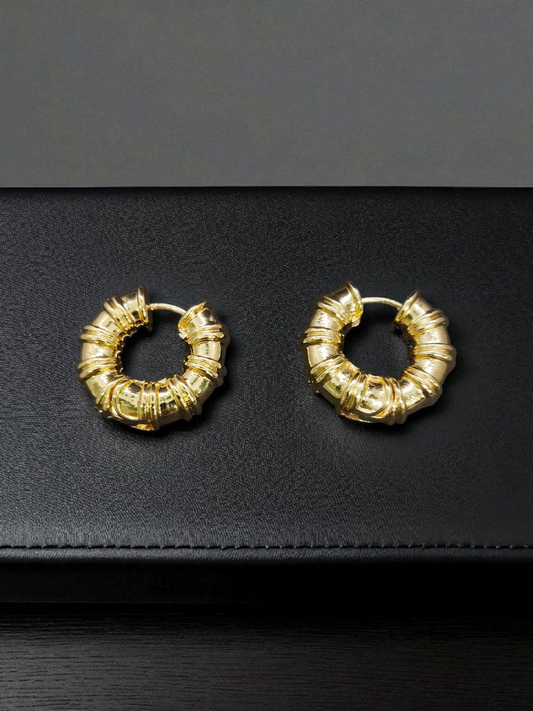 Golden Coil 22k Gold Plated Budget Friendly Simple and Elegant Western Earring