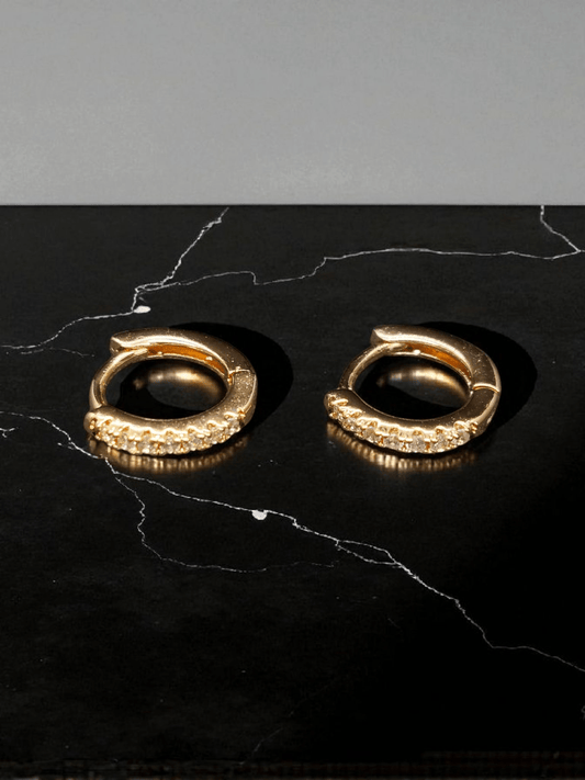 Auric Ray Premium Quality Small Sized Elegant AD Stoned Western Hoop Earring