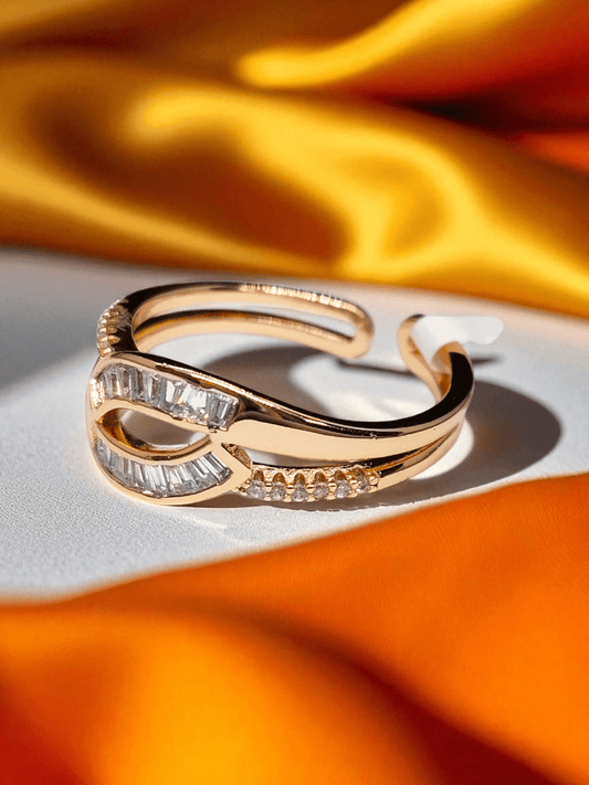 Auric Eye Premium Quality Xuping Brand 18k Gold Plated Adjustable Ring