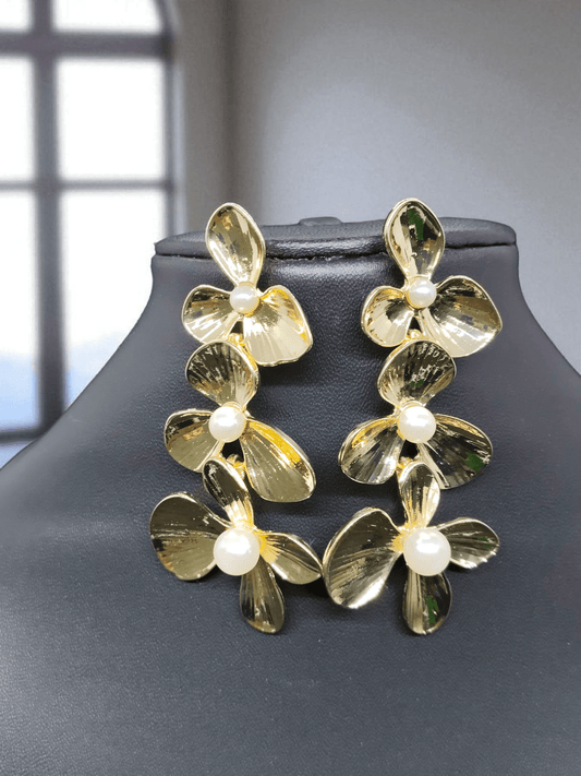 PearlFlora Premium Quality Budget Friendly Party Wear Anti-Tarnished Statement Earring