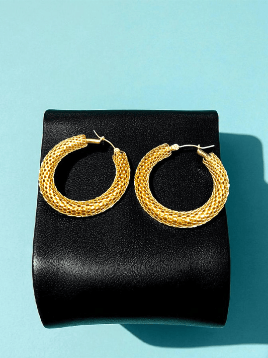 WovenHalo Premium Quality Anti-Tarnished Statement Hoop Earring