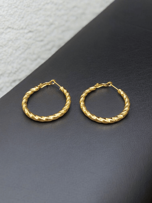 VibeRing Budget Friendly Anti-Tarnished Statement Hoop Earring
