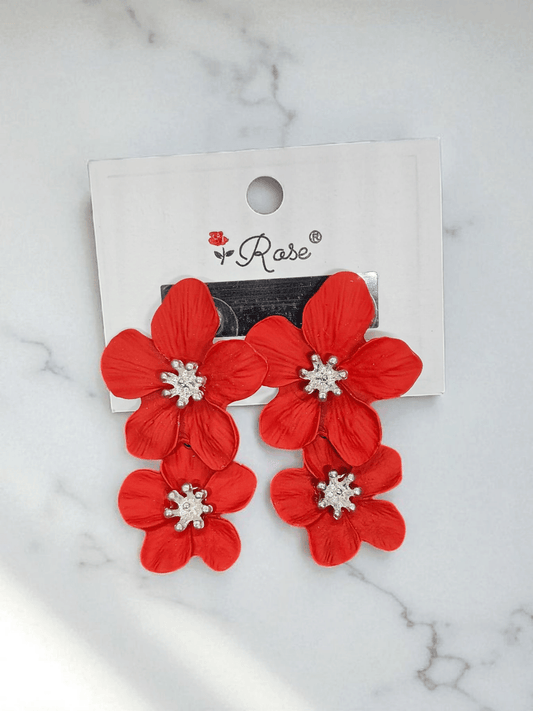 ScarletBloom Budget Friendly Floral Designed Stylish Earring