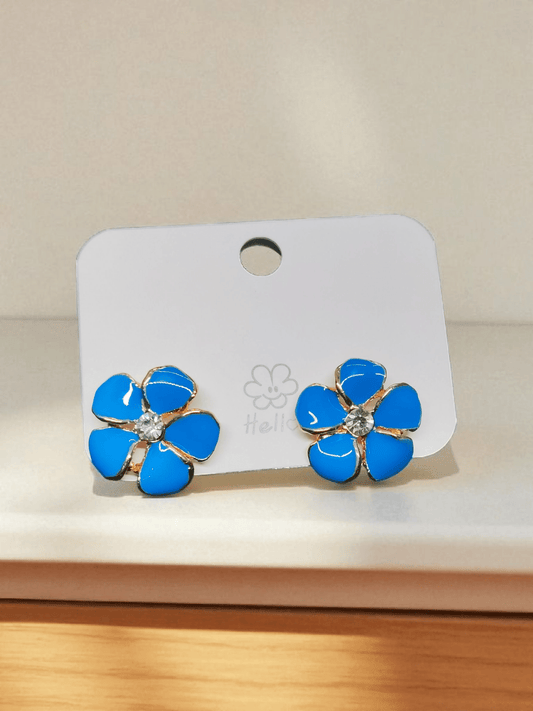 CrystalCornflower Budget Friendly Floral Design Elegant Earring