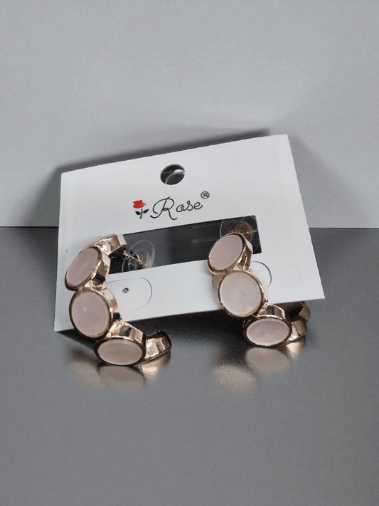 Rosé Ovals Budget Friendly Rose Gold Finish Simple and Stylish Mat Earring