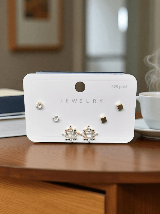 OpulenceDots Premium Quality Budget Friendly Elegant Earring Combo Set In AD Stone