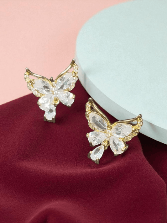 DiamondWinglet Premium Quality Budget Friendly AD Stoned Trendy and Stylish Statement Earring
