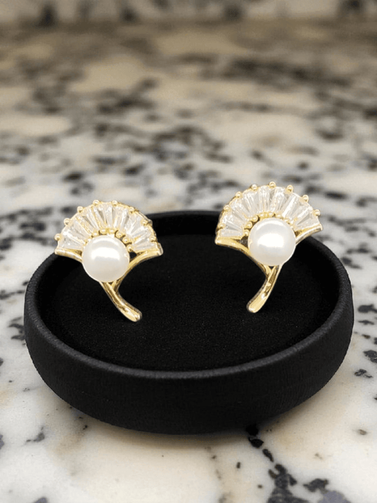 ShineCrest Premium Quality Budget Friendly Stoned Trendy and Stylish Statement Earring in Pearl