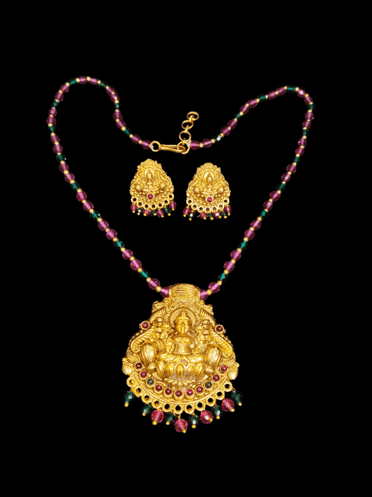 Gajalakshmi Haar Premium Quality Beaded Mid Length Traditional Multi Colored Chain