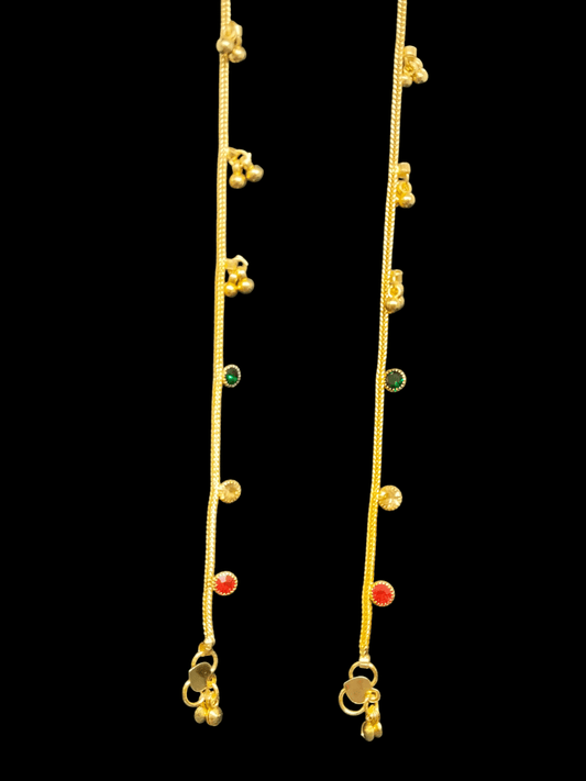 GemTinkle Beautiful and Elegant Multi Color Stoned Budget Friendly Trendy Anklet