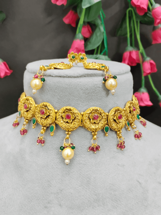 Hemavati Heritage Premium Quality Mat finish Choker Set