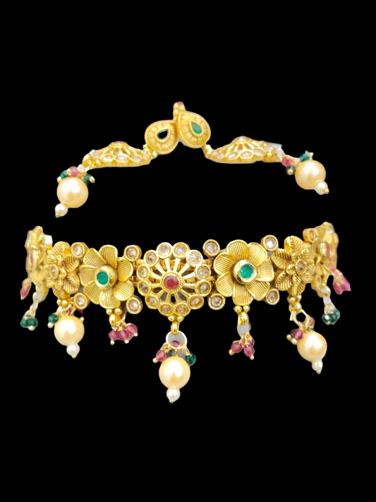 Divyashree Classy Premium Quality Mat finish Antique Choker Set