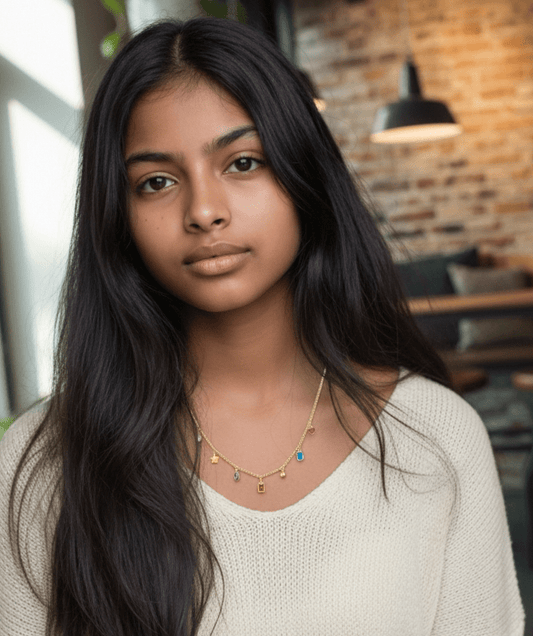 Candy Charm Multi Color Stoned Premium Quality Simple Western Chain