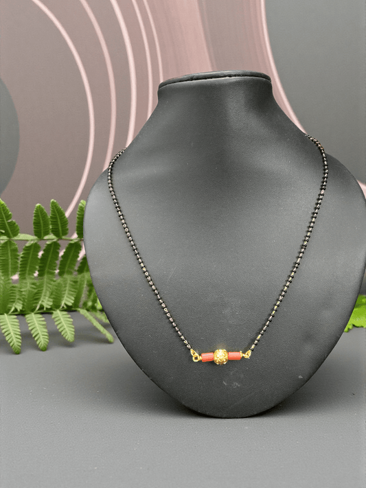 Coral Short Budget Friendly Daily Wear Beautiful and Elegant Mangalsutra