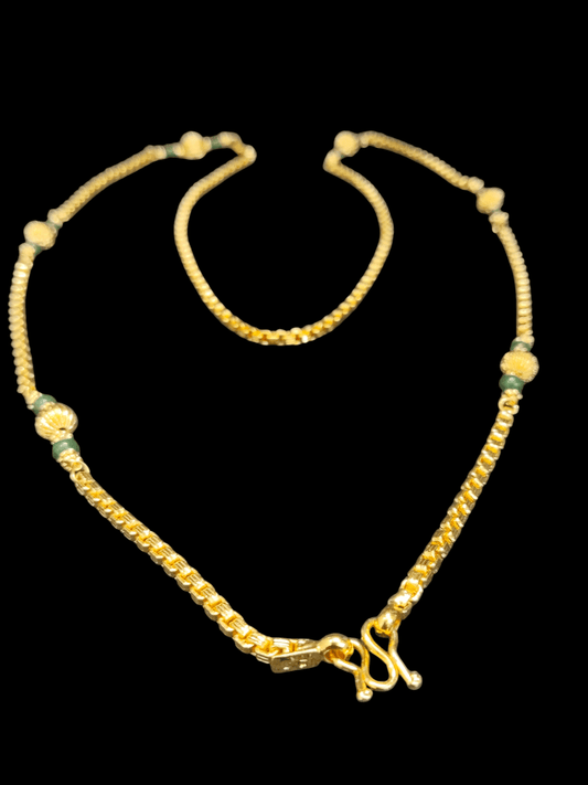 Tulasi Bead Golden Essence Chain