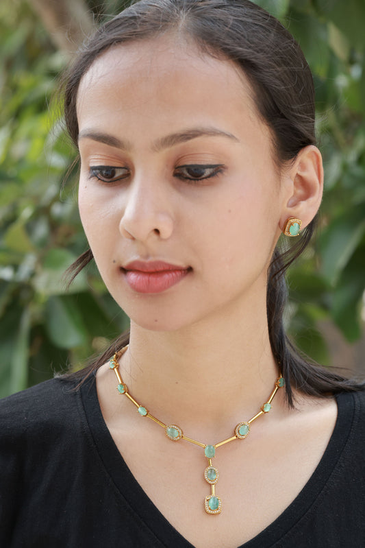 NeelaRagini Y Shaped Trendy Necklace Set