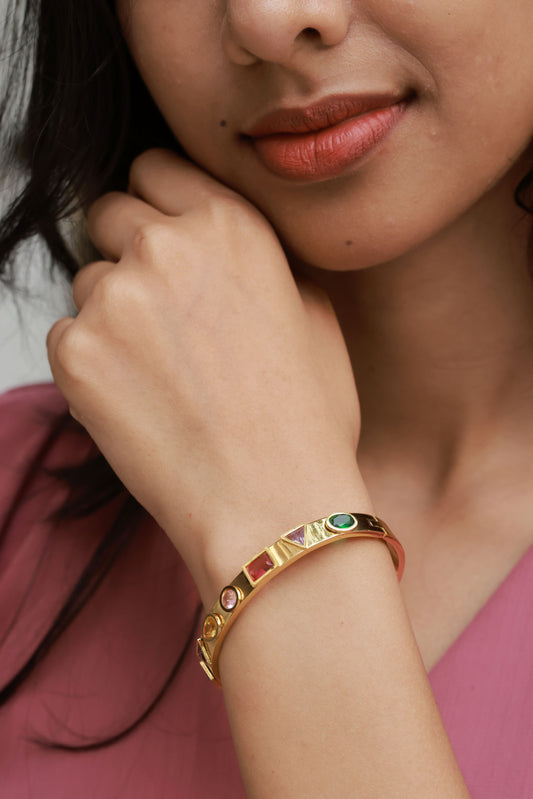 Sundarangi Premium Quality Budget Friendly Anti-Tarnished Openable Free Size Kada Bangle
