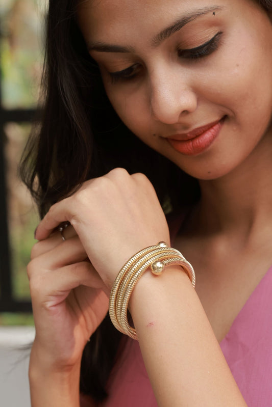 SpiraGold Premium Quality Anti Tarnished Modern and Trendy Twist Budget Friendly Bracelet