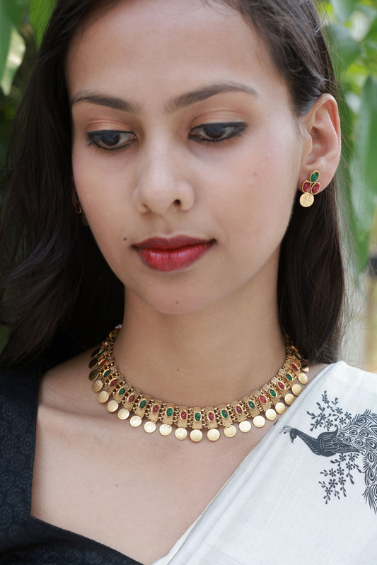 Ratna Maalika Premium Quality Traditional Antique Necklace Set