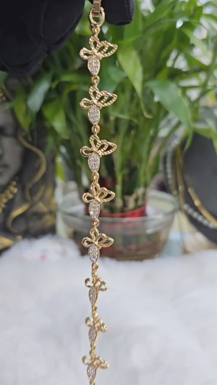 Butterfly Waltz Premium Quality Trendy and Stylish 18k Gold Plated Butterfly Designed Bracelet