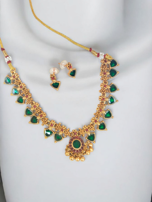 Haritha Kamala Budget Friendly Premium Quality Traditional Short Necklace Set