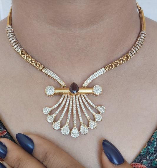 Divya Dhara Party Wear Trendy Short Necklace Set