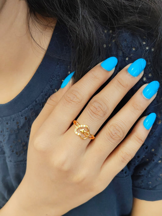 Heartistry 24k Gold Plated Budget Friendly Ajustable Simple and Stylish Ring