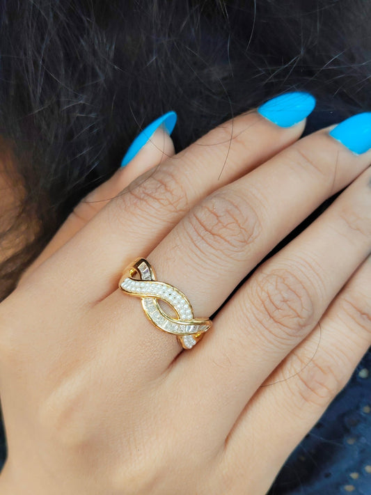 Twistora Premium Quality Adjustable Xuping Ring with Pearl and Stones