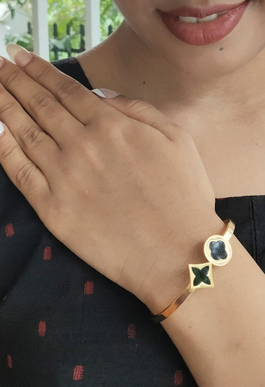 BoldFusion Premium Quality Budget Friendly Anti-Tarnished Openable Free Size Kada Bangle