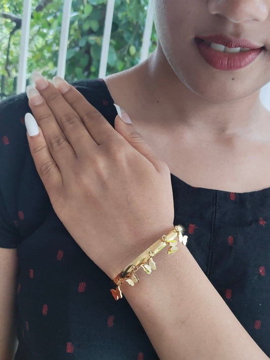FlightGlow Premium Quality Budget Friendly Anti-Tarnished Openable Free Size Kada Bangle