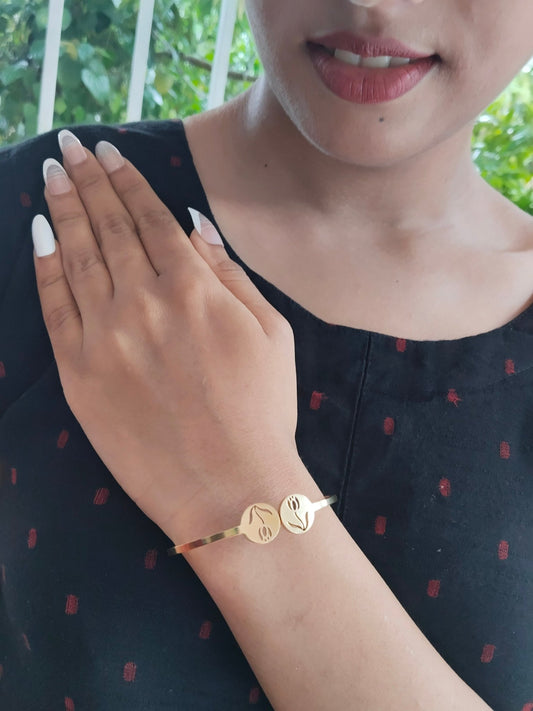 Lily Tokens Premium Quality Budget Friendly Anti-Tarnished Openable Free Size Kada Bangle