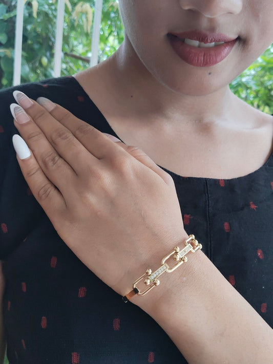 Bandhanika Premium Quality Budget Friendly Anti-Tarnished Openable Free Size Kada Bangle