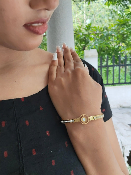 Circle of Time Premium Quality Budget Friendly Anti-Tarnished Openable Free Size Kada Bangle