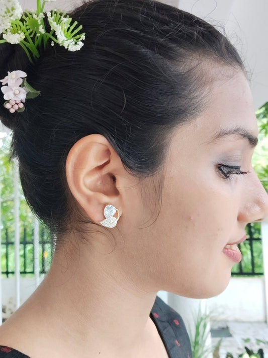 DewKiss Premium Quality 18k Gold Plated Budget Friendly Western Earring with AD Stones