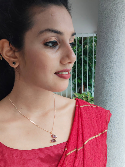 Dreamwing Premium Quality 18k Gold Plated Simple and Elegant Western Chain with Pendant available in 2 colors