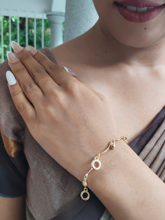 Aurora Halo Budget Friendly 22k Gold Finished Simple and cute Bracelet